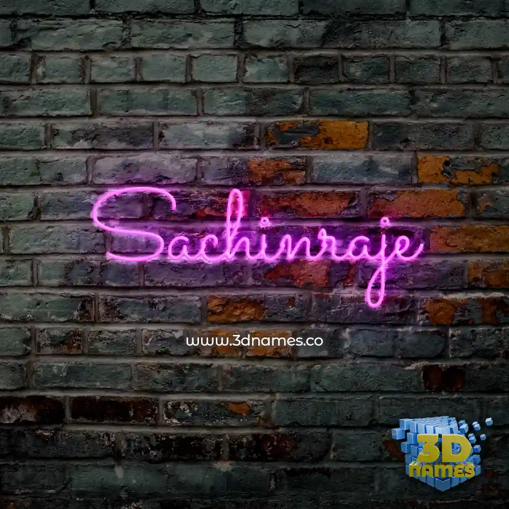 sachinraje in Pink Neon style - 3D name wallpaper