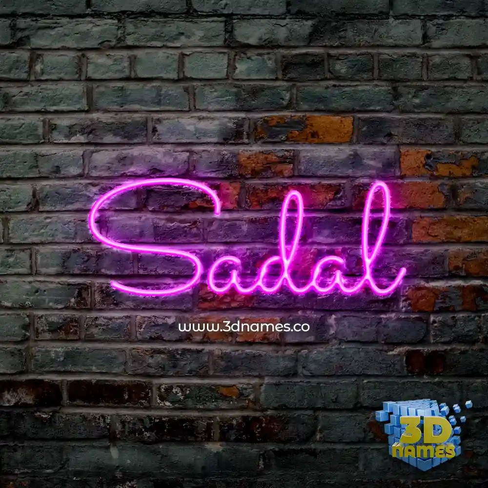 sadal in Pink Neon style - 3D name wallpaper