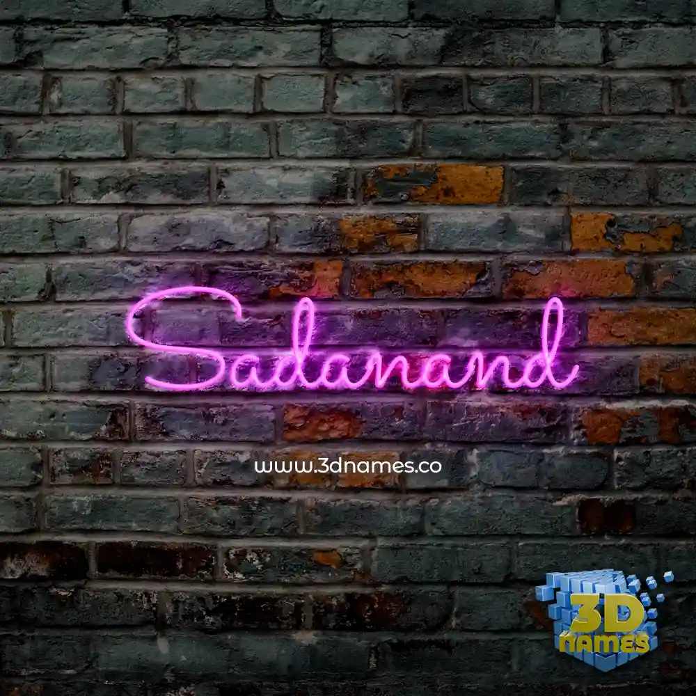 sadanand in Pink Neon style - 3D name wallpaper