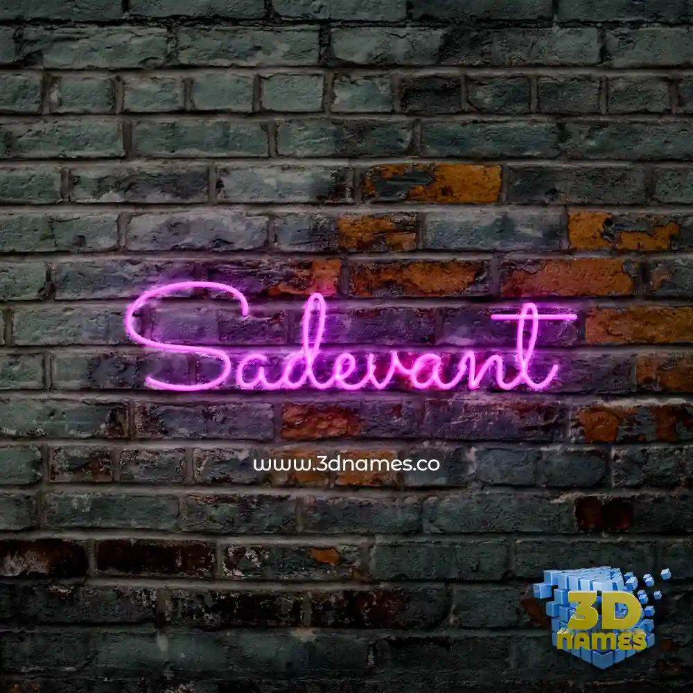 sadevant in Pink Neon style - 3D name wallpaper