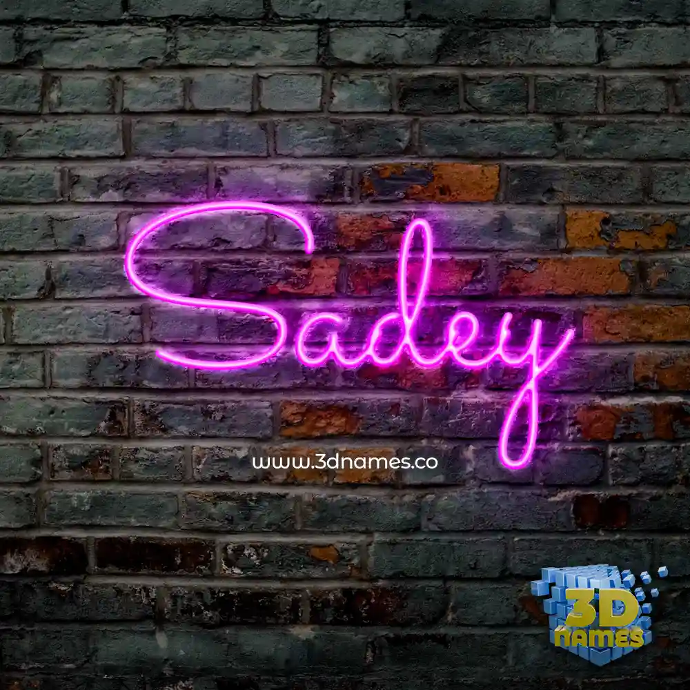 sadey in Pink Neon style - 3D name wallpaper