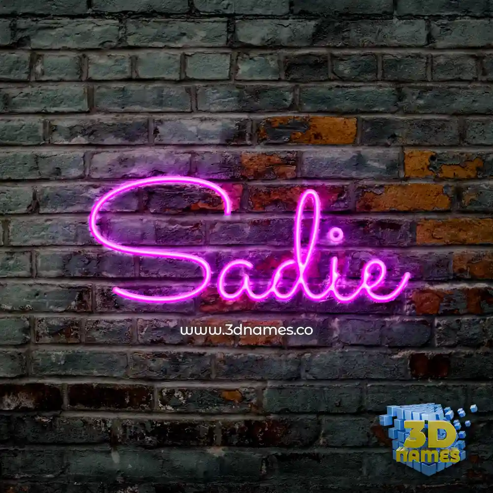 sadie in Pink Neon style - 3D name wallpaper