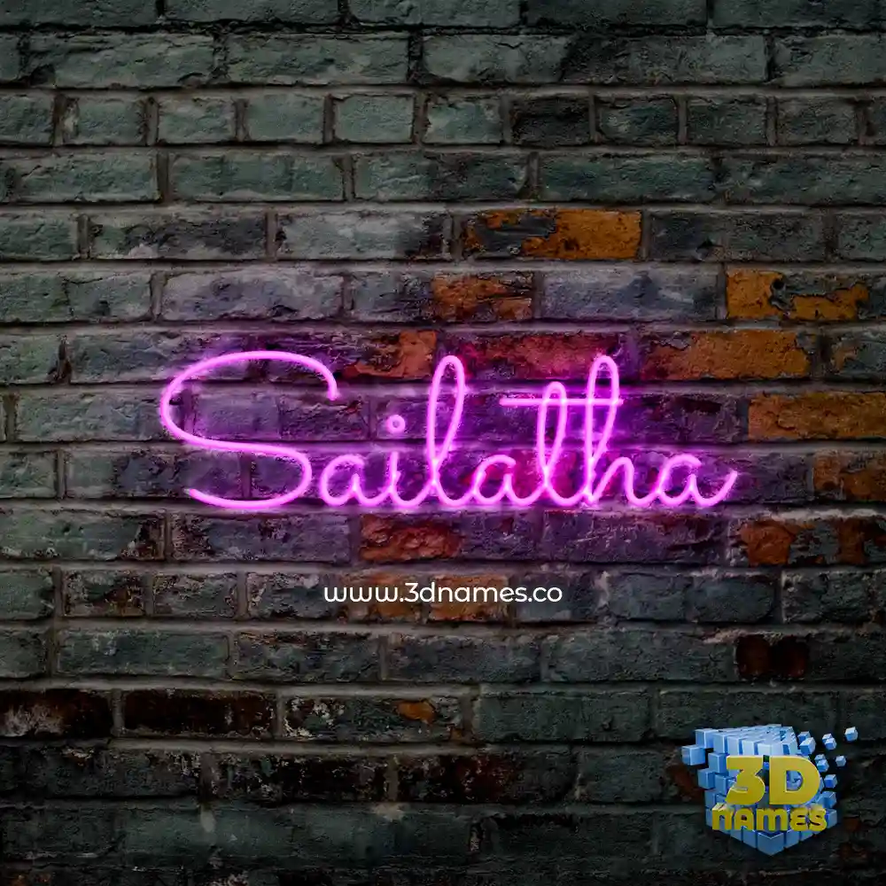 sailatha in Pink Neon style - 3D name wallpaper