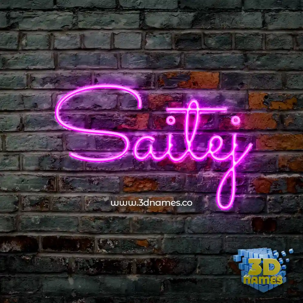 saitej in Pink Neon style - 3D name wallpaper