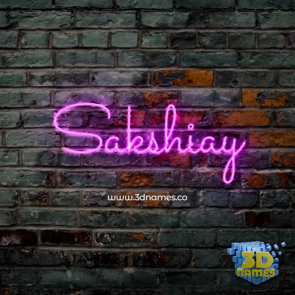 sakshiay in Pink Neon style - 3D name wallpaper