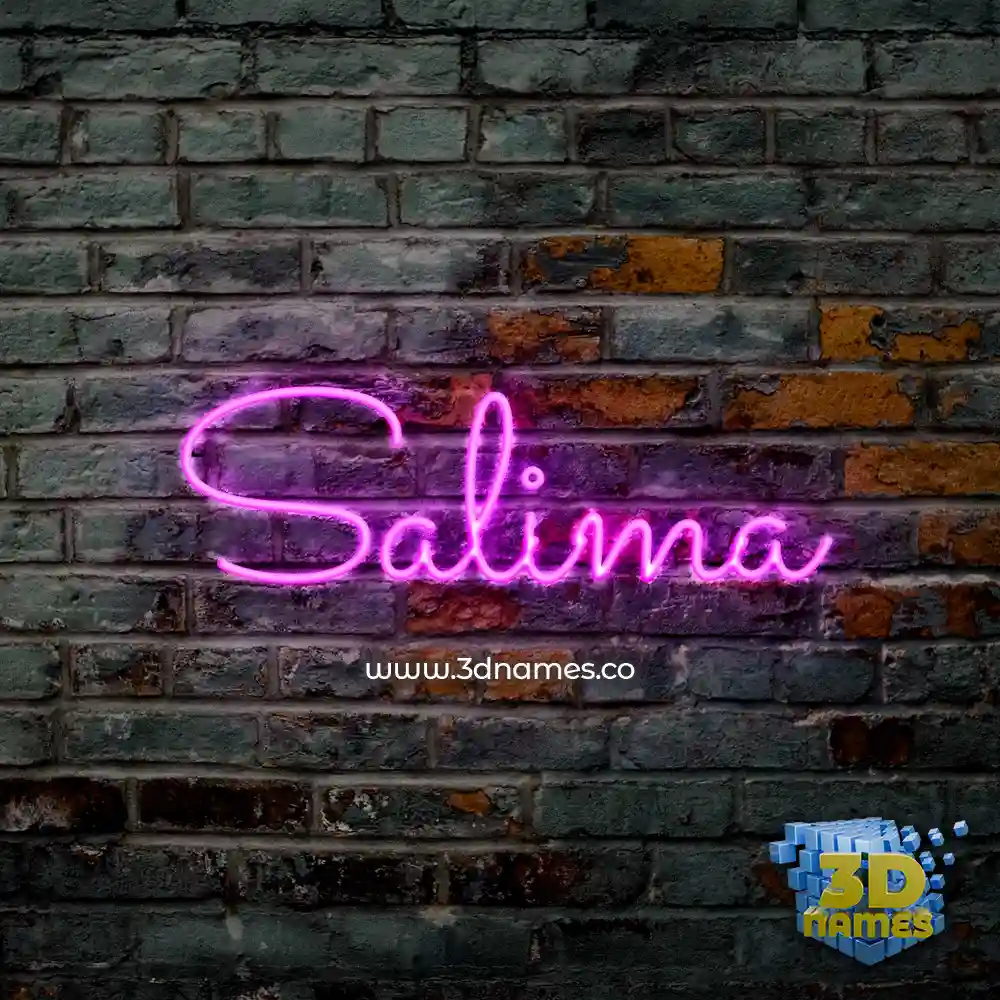 salima in Pink Neon style - 3D name wallpaper