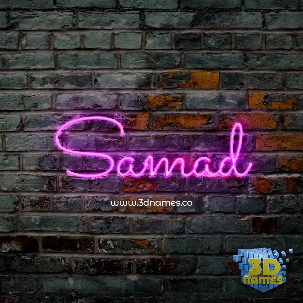 samad in Pink Neon style - 3D name wallpaper