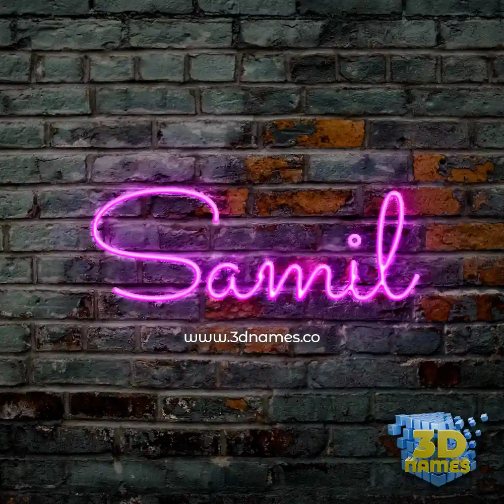 samil in Pink Neon style - 3D name wallpaper