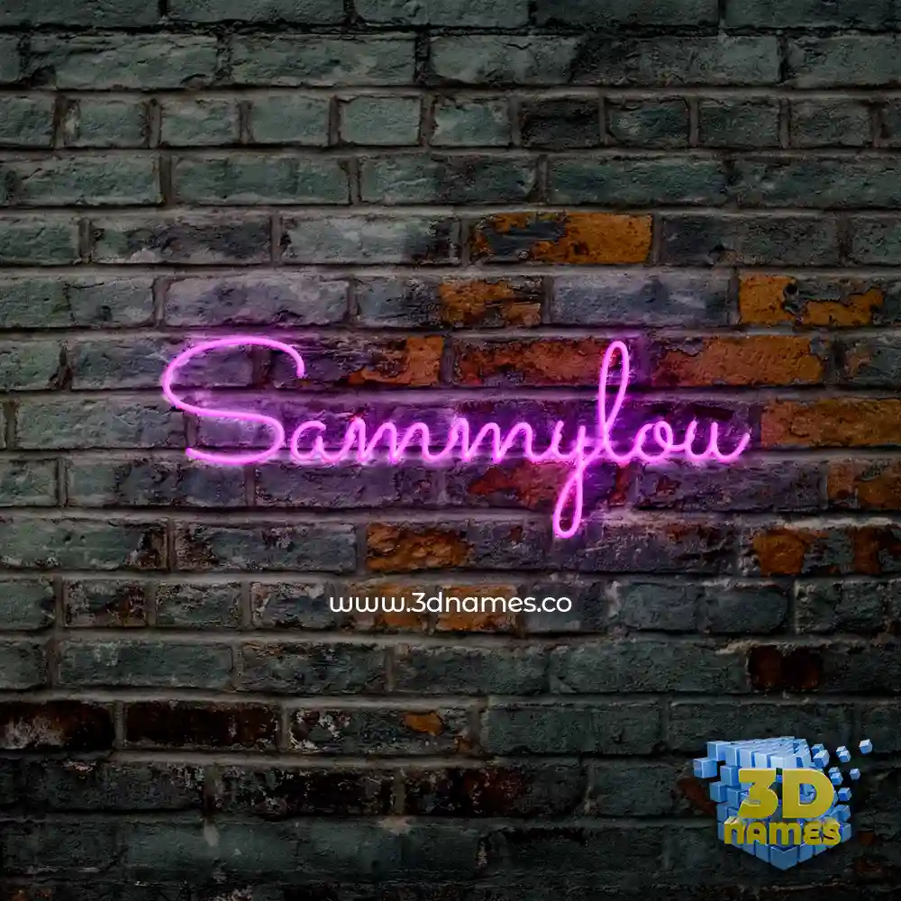 sammylou in Pink Neon style - 3D name wallpaper