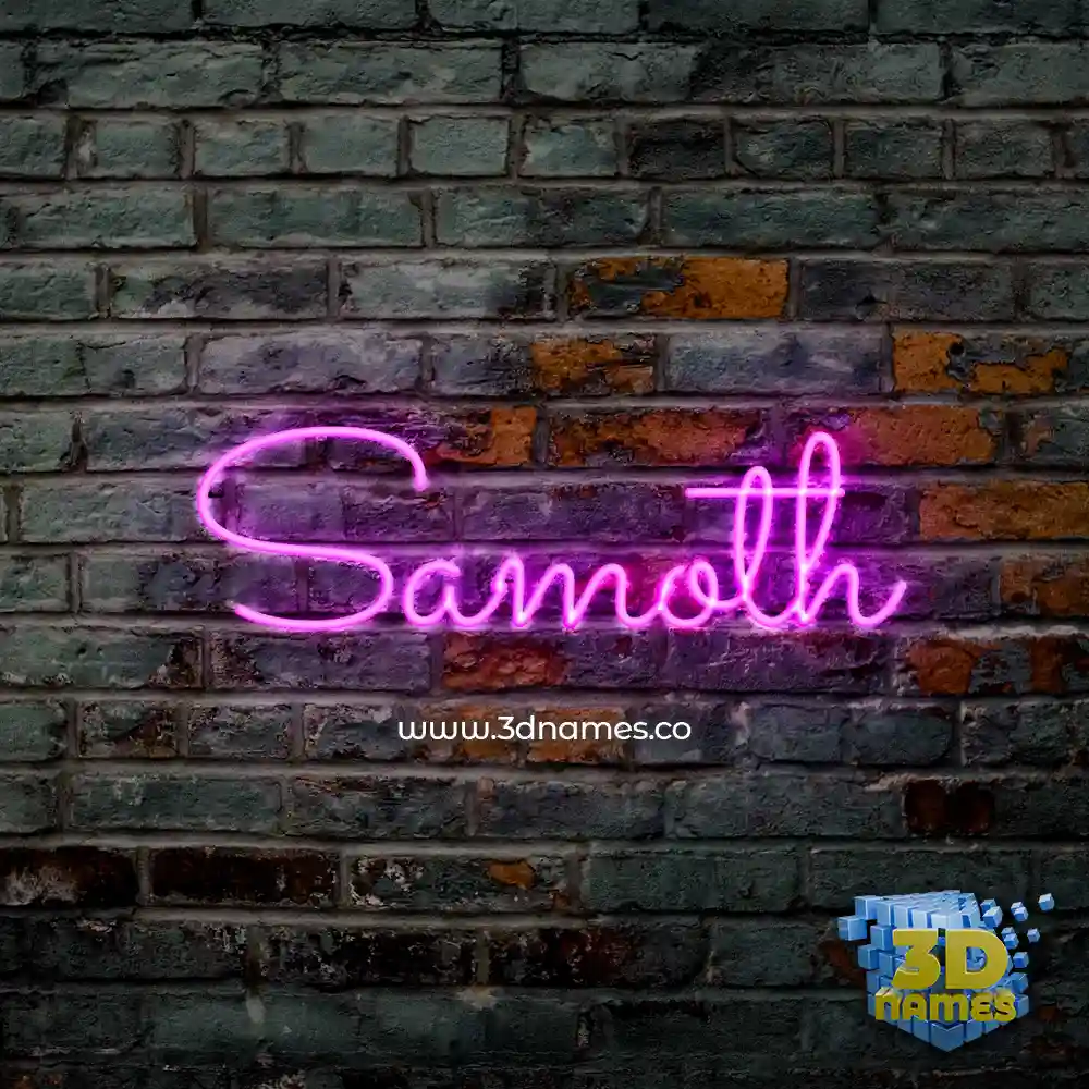 samoth in Pink Neon style - 3D name wallpaper