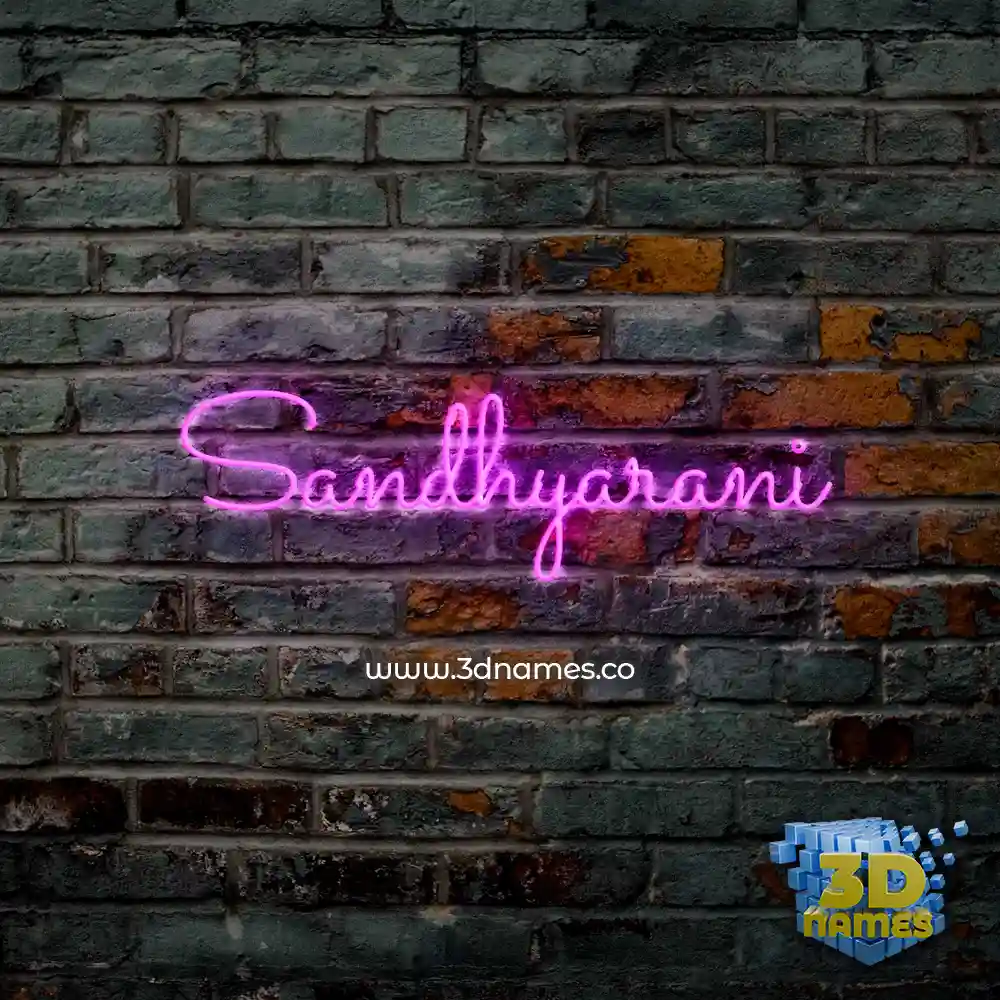 sandhyarani in Pink Neon style - 3D name wallpaper
