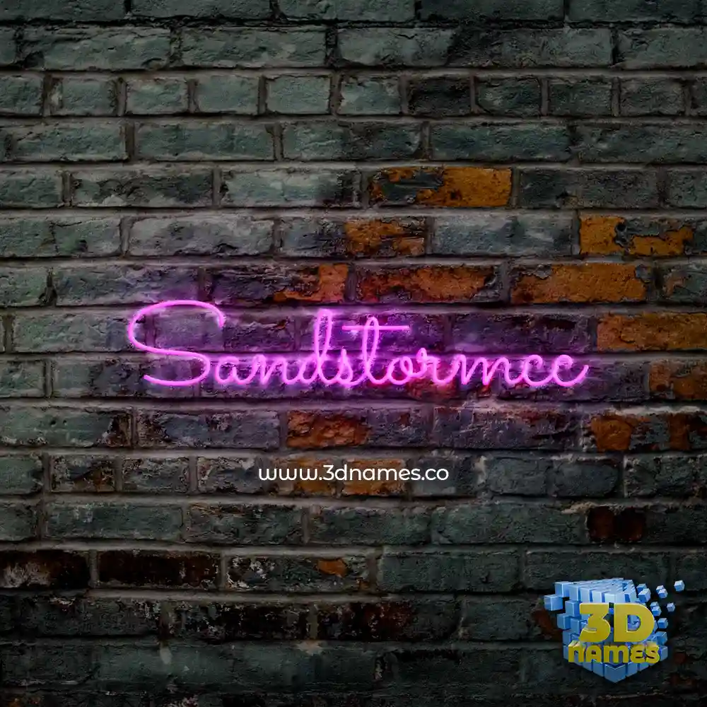 sandstormcc in Pink Neon style - 3D name wallpaper