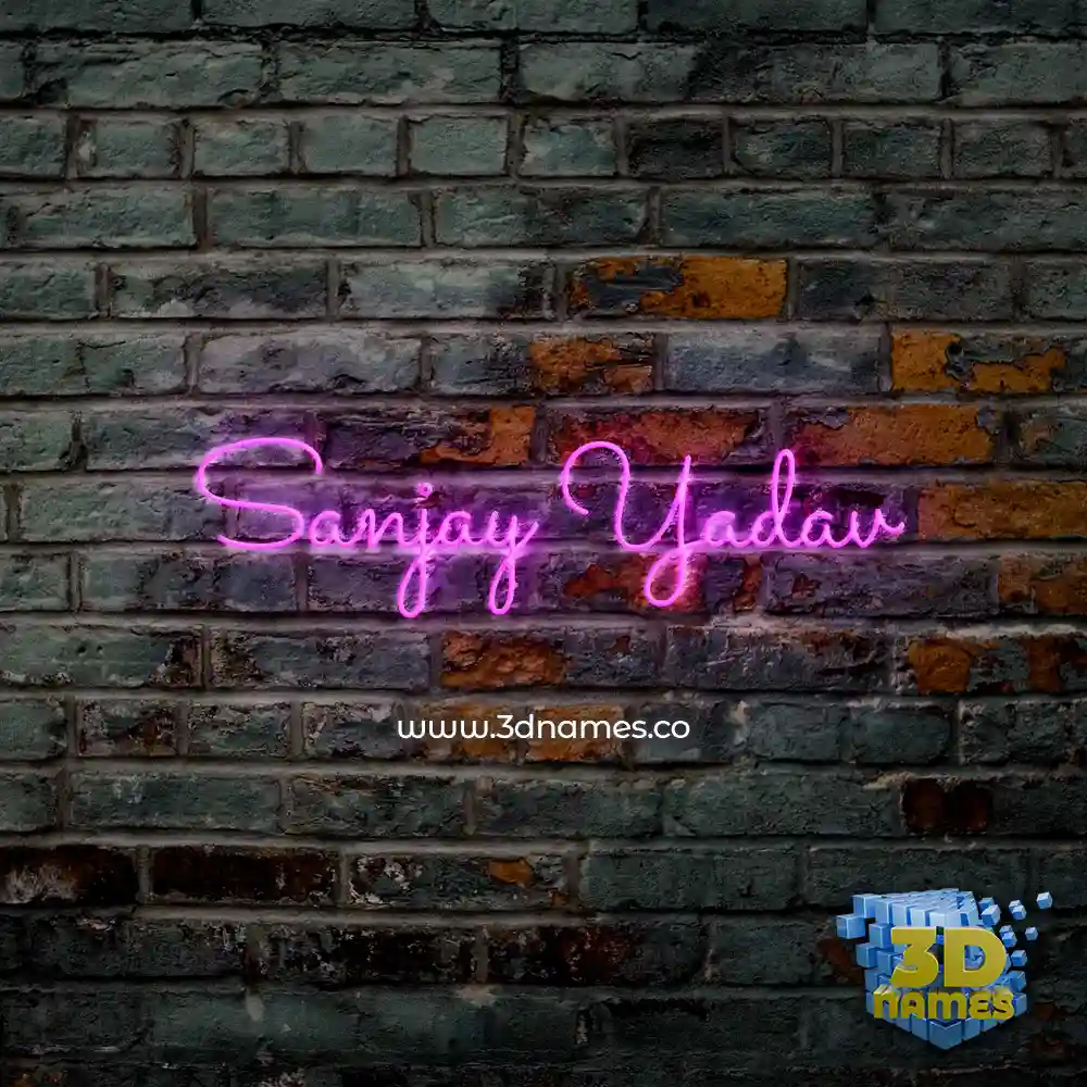 sanjay yadav in Pink Neon style - 3D name wallpaper