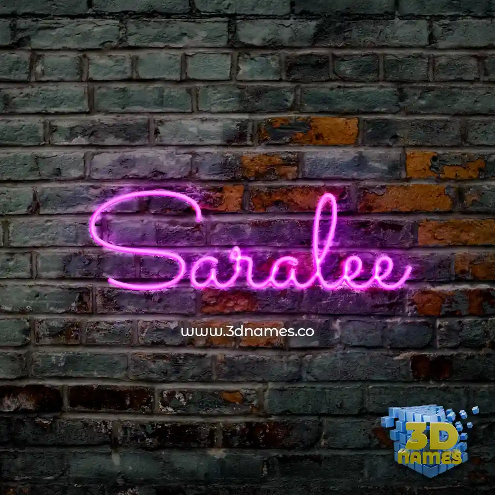 saralee in Pink Neon style - 3D name wallpaper
