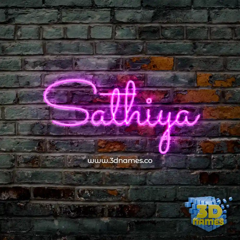 sathiya in Pink Neon style - 3D name wallpaper
