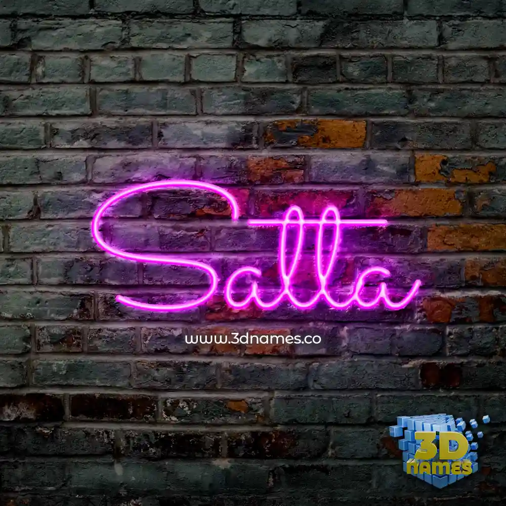 satta in Pink Neon style - 3D name wallpaper