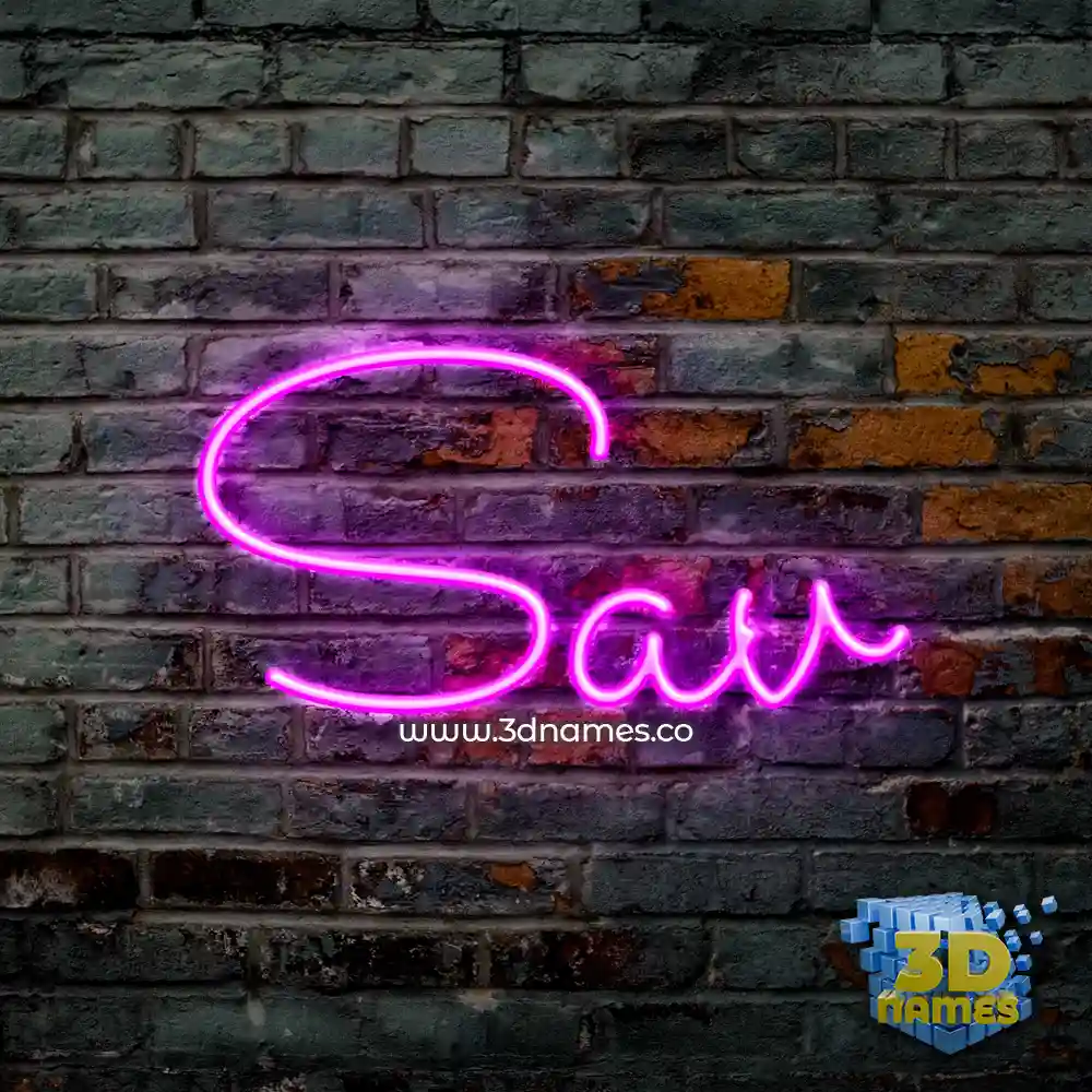 sav in Pink Neon style - 3D name wallpaper