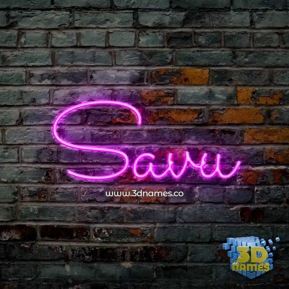 savu in Pink Neon style - 3D name wallpaper