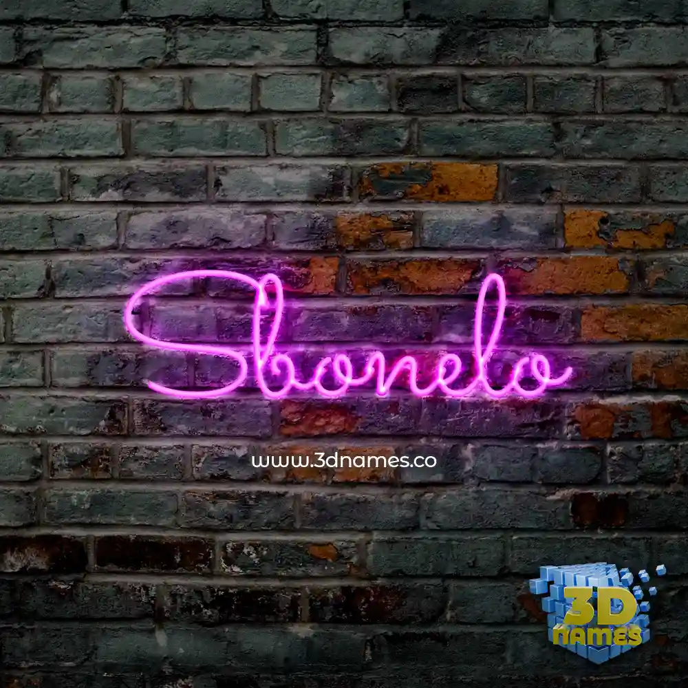 sbonelo in Pink Neon style - 3D name wallpaper