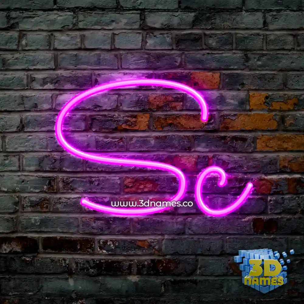 sc in Pink Neon style - 3D name wallpaper