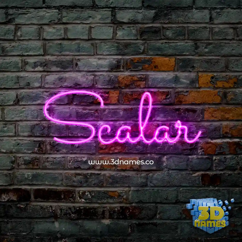 scalar in Pink Neon style - 3D name wallpaper