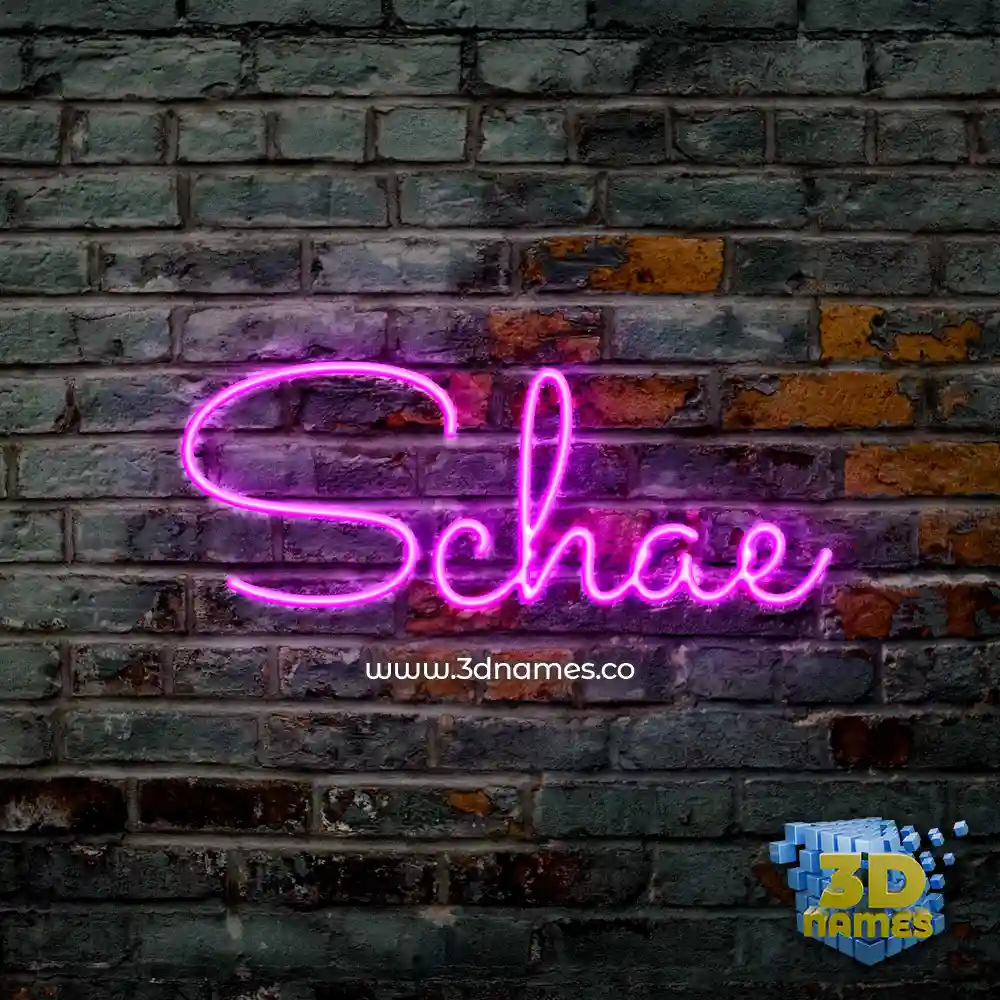 schae in Pink Neon style - 3D name wallpaper