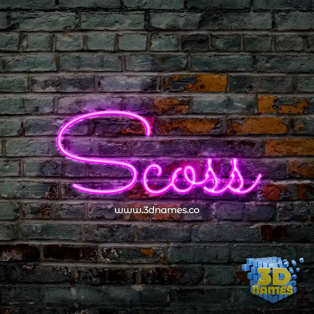 scoss in Pink Neon style - 3D name wallpaper