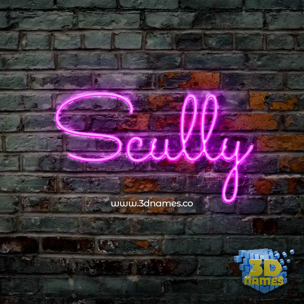 scully in Pink Neon style - 3D name wallpaper