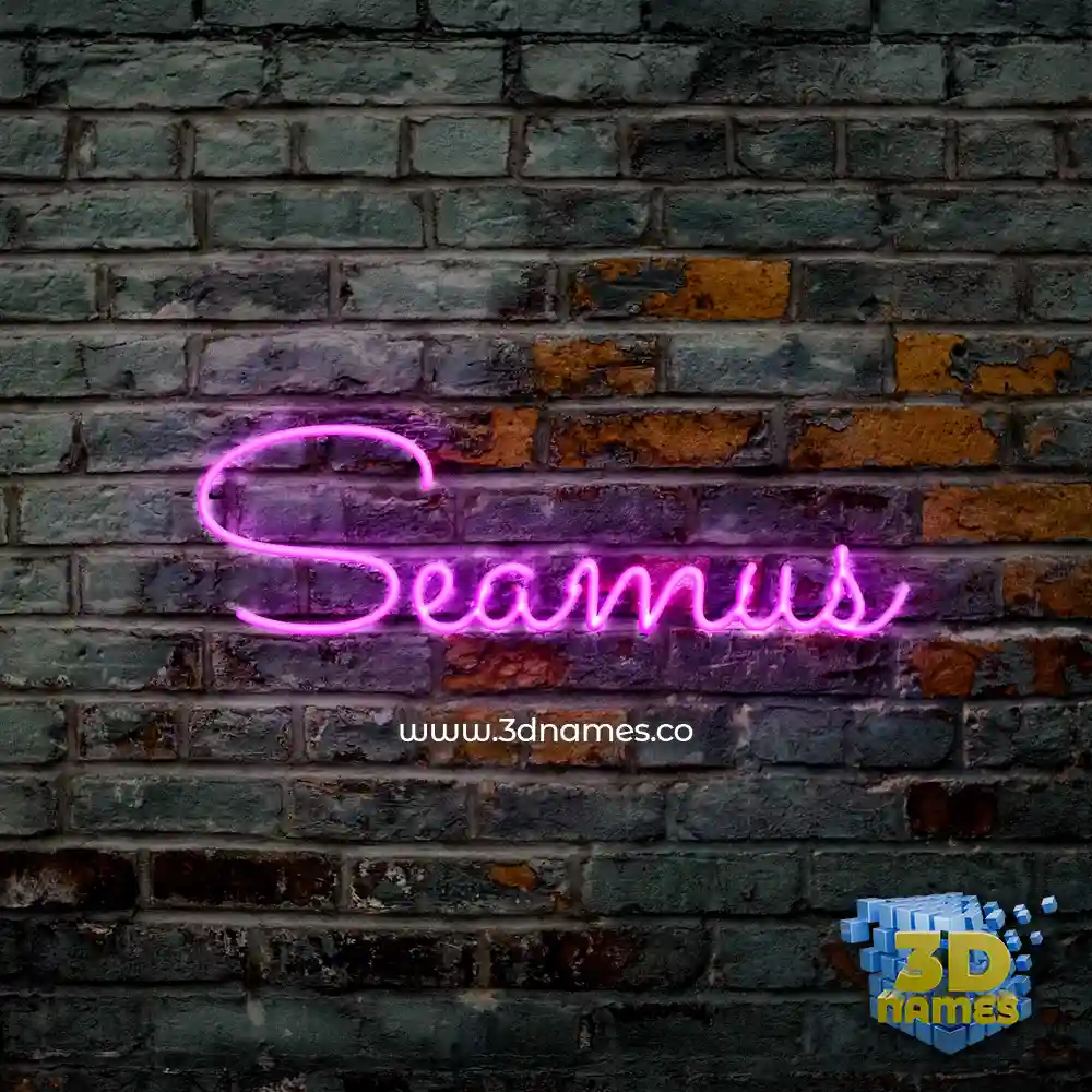 seamus in Pink Neon style - 3D name wallpaper