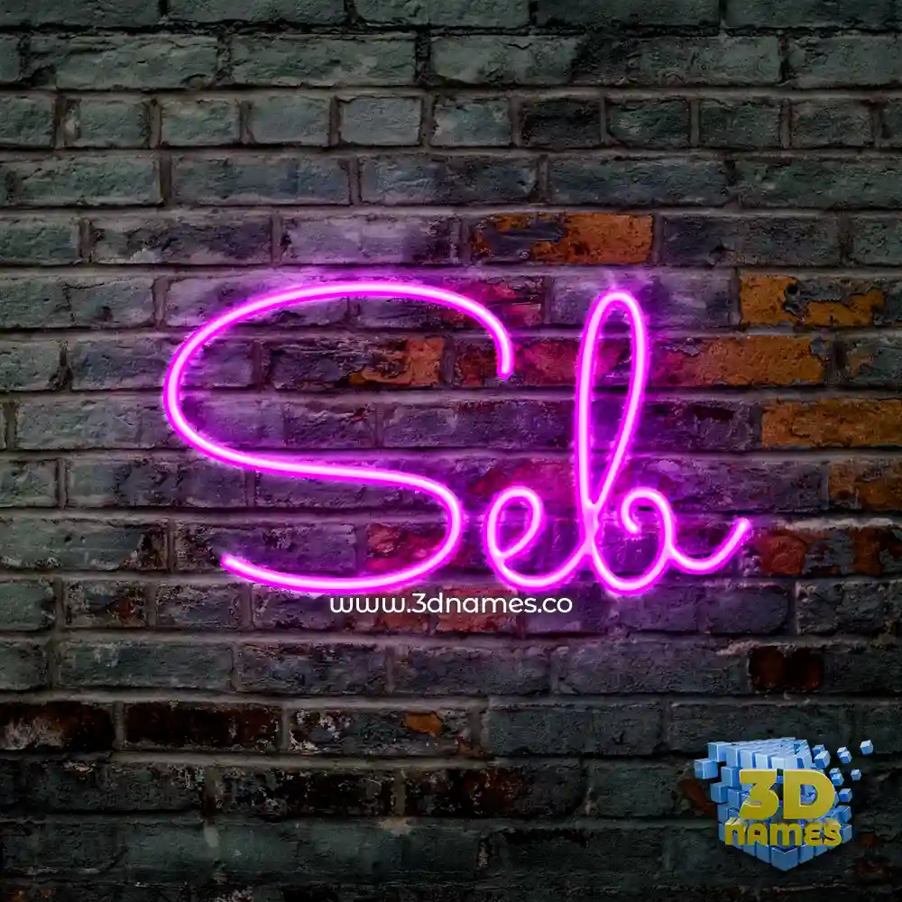 seb in Pink Neon style - 3D name wallpaper