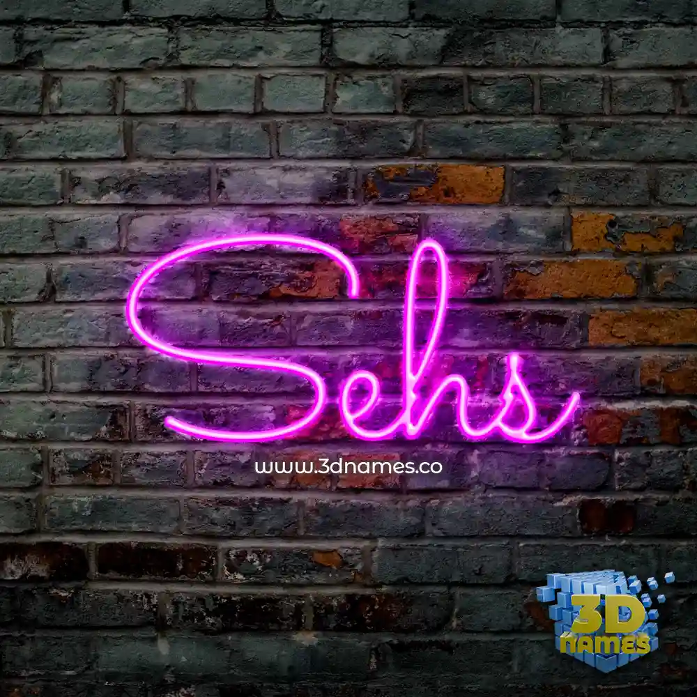 sehs in Pink Neon style - 3D name wallpaper