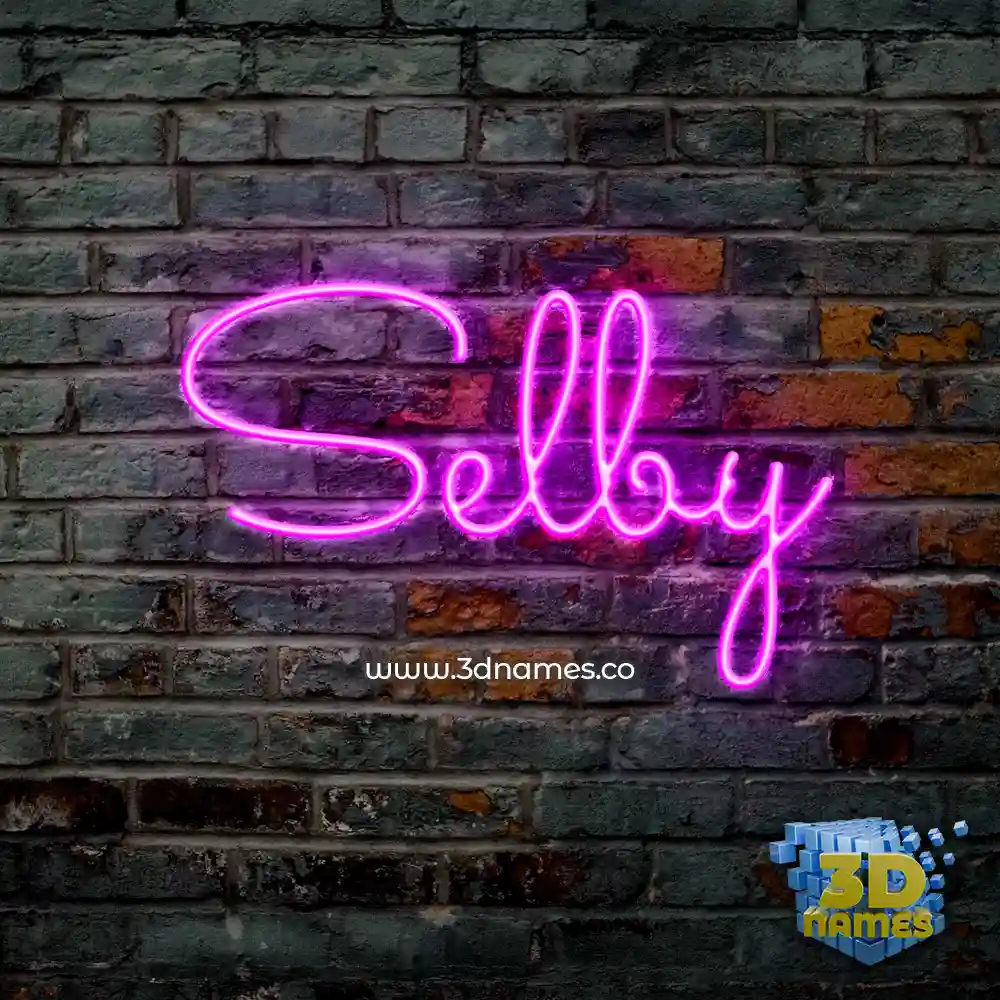 selby in Pink Neon style - 3D name wallpaper