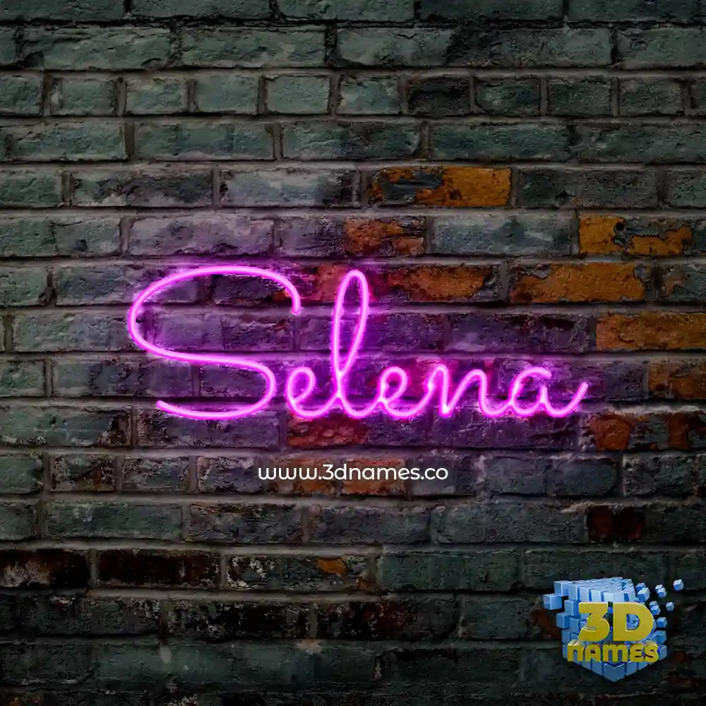 selena in Pink Neon style - 3D name wallpaper