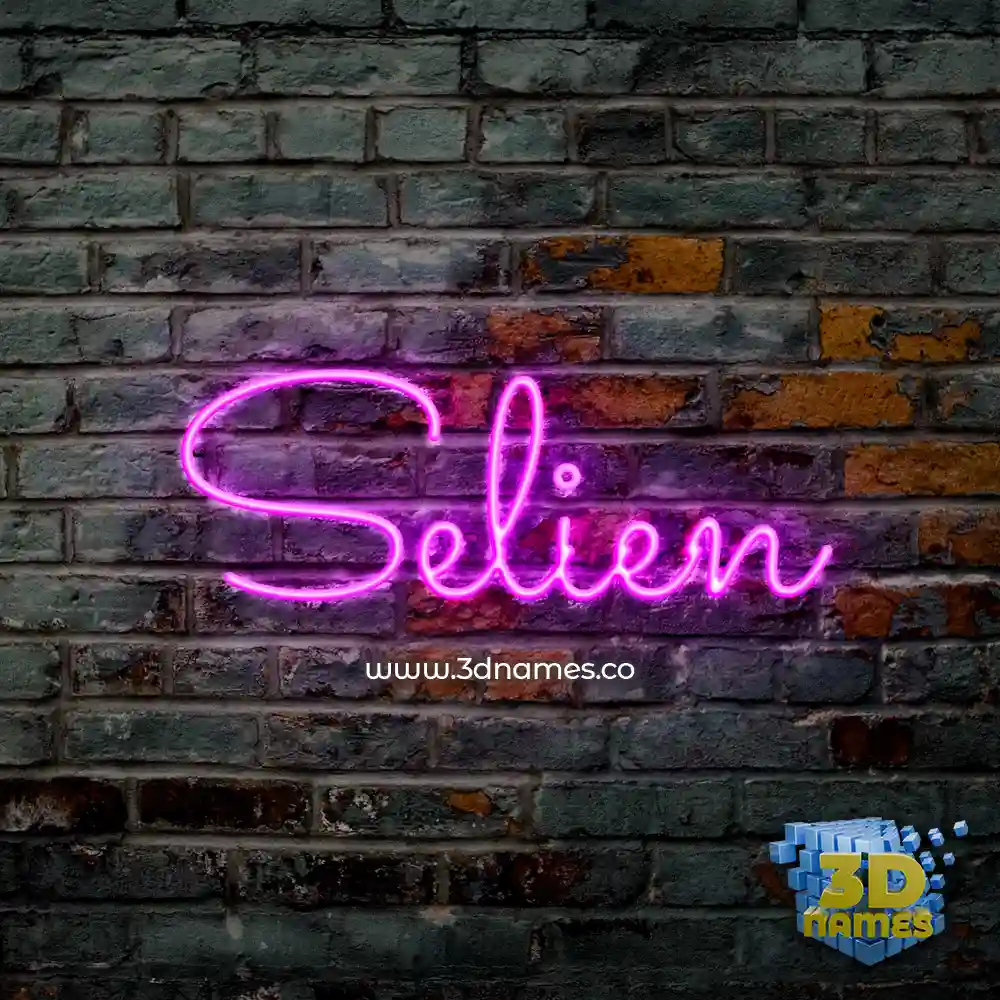 selien in Pink Neon style - 3D name wallpaper