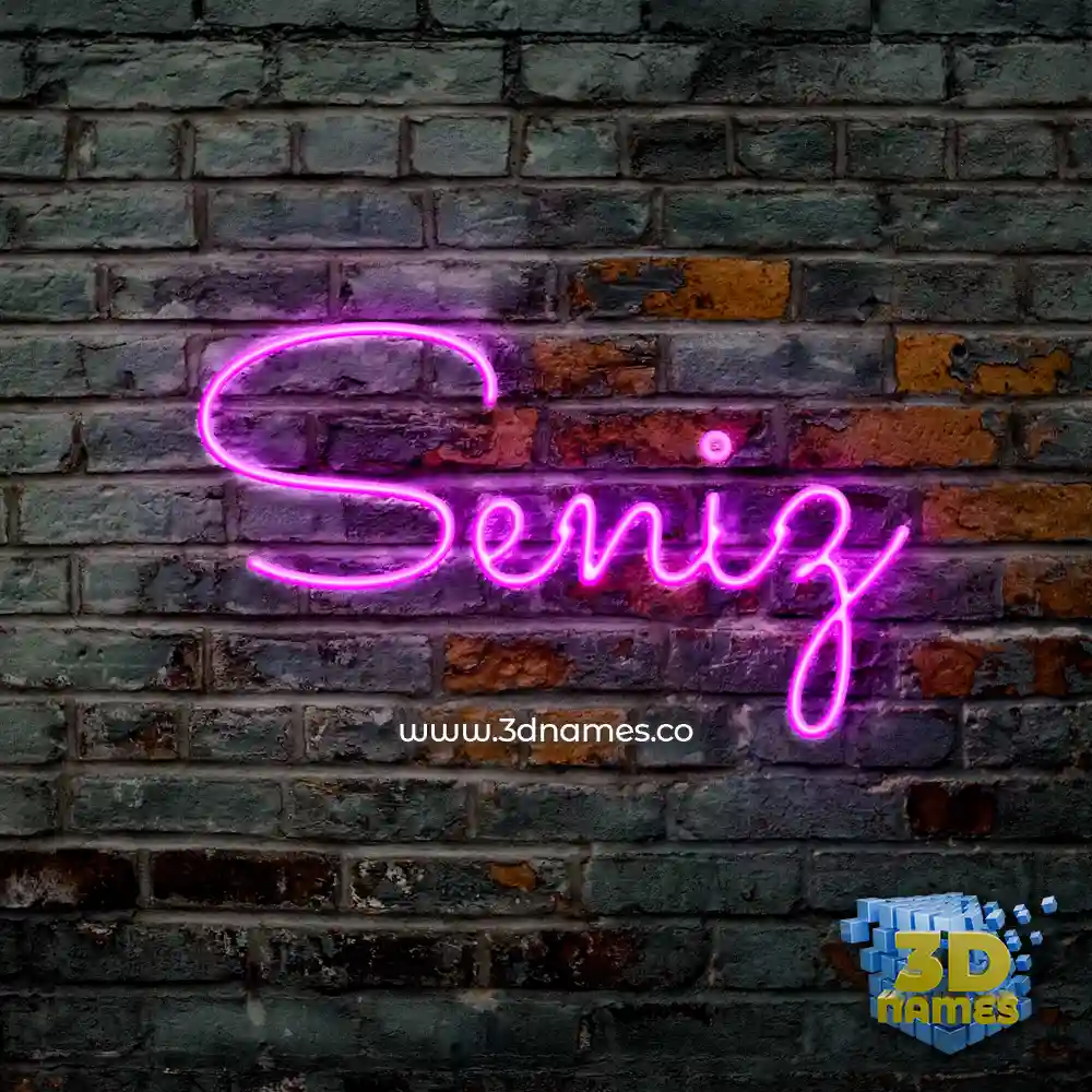 seniz in Pink Neon style - 3D name wallpaper