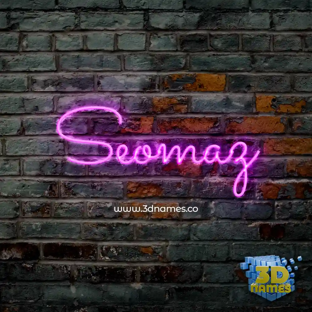 seomaz in Pink Neon style - 3D name wallpaper