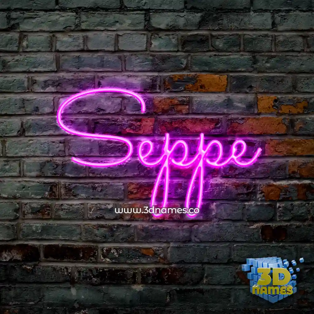 seppe in Pink Neon style - 3D name wallpaper