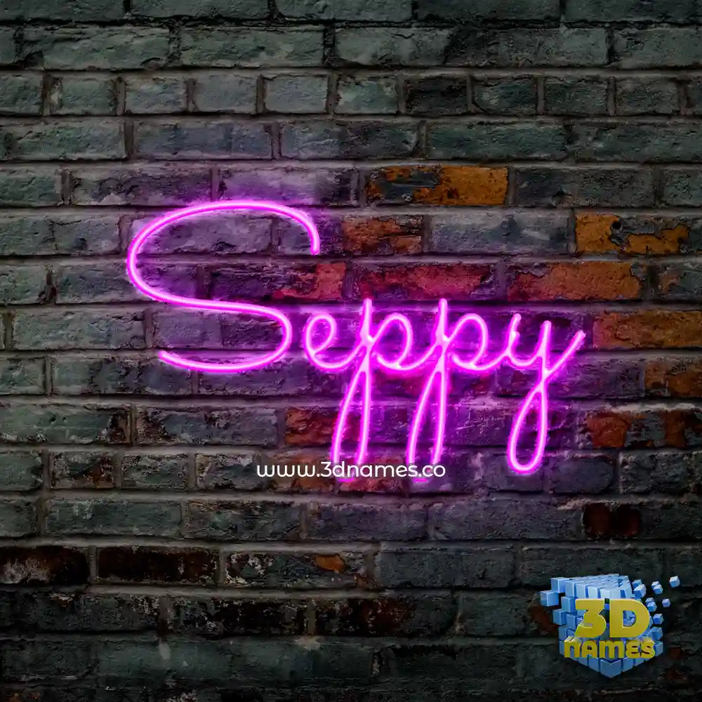 seppy in Pink Neon style - 3D name wallpaper