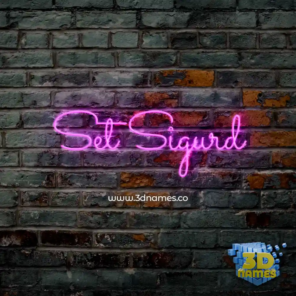 set sigurd in Pink Neon style - 3D name wallpaper