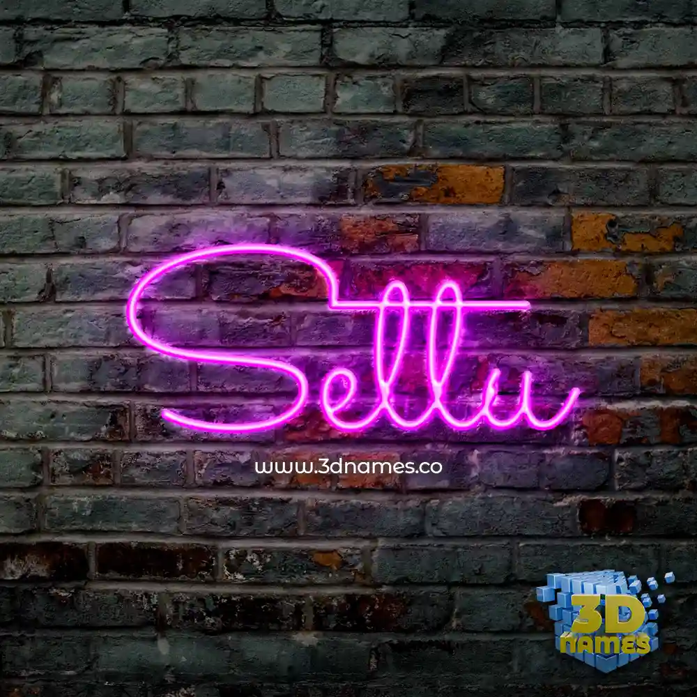 settu in Pink Neon style - 3D name wallpaper
