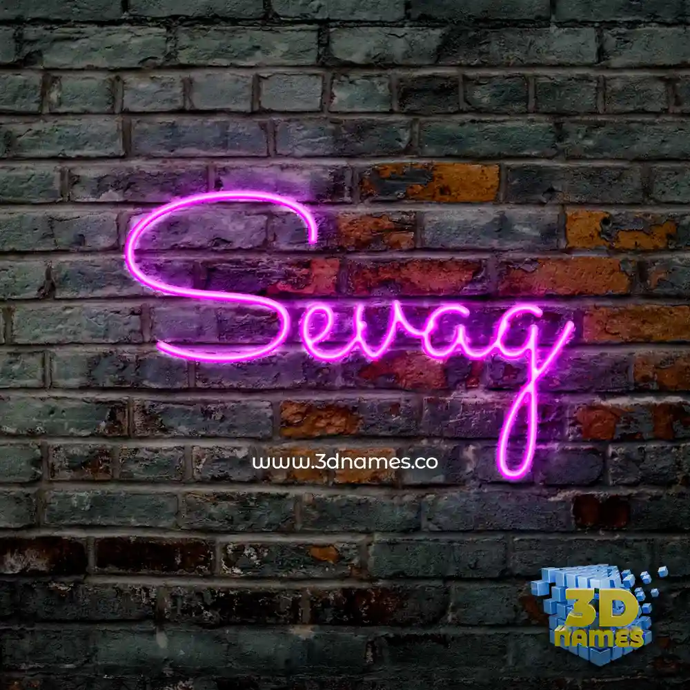 sevag in Pink Neon style - 3D name wallpaper