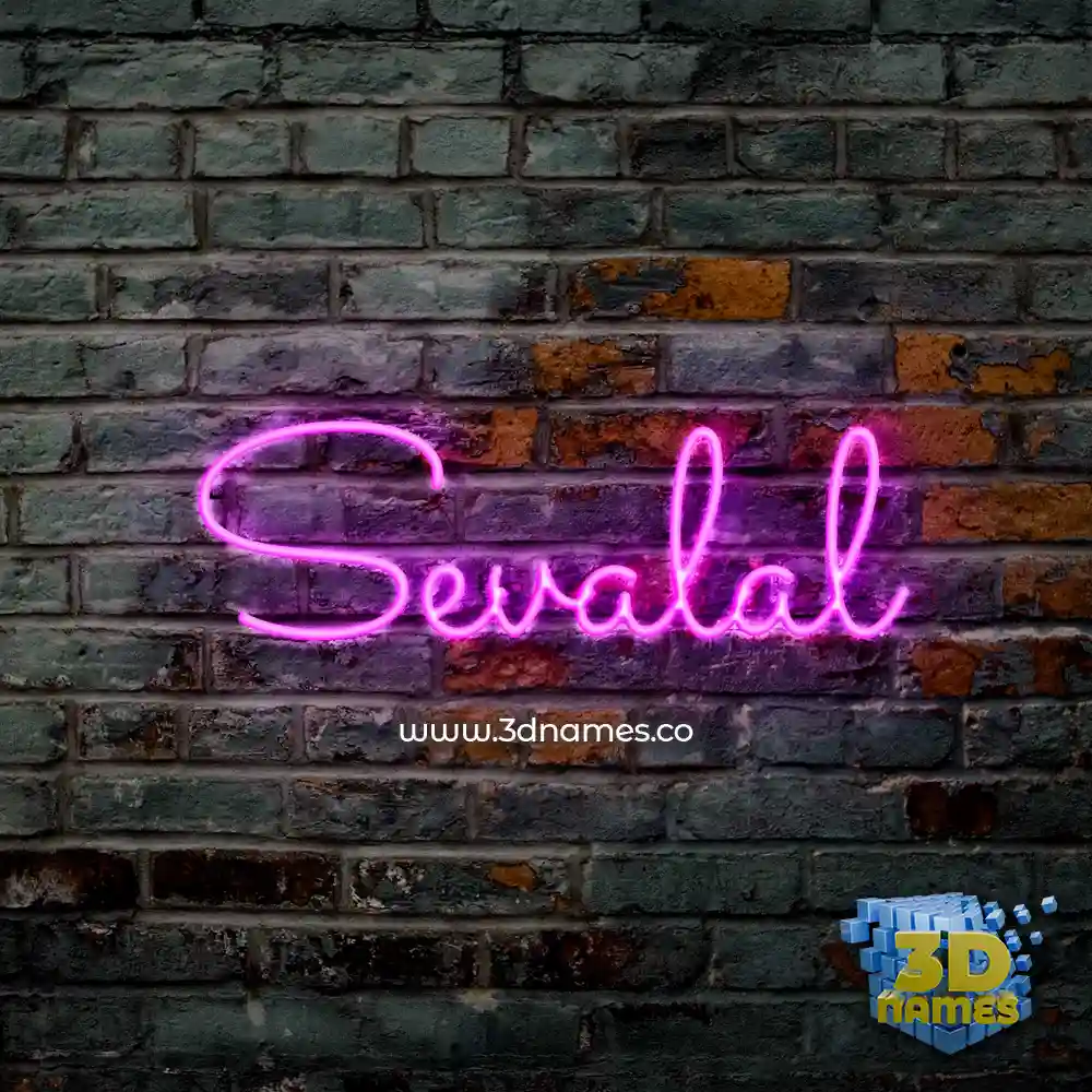 sevalal in Pink Neon style - 3D name wallpaper
