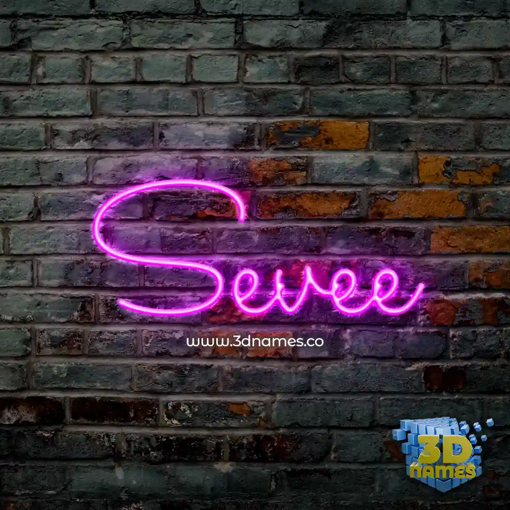 sevee in Pink Neon style - 3D name wallpaper