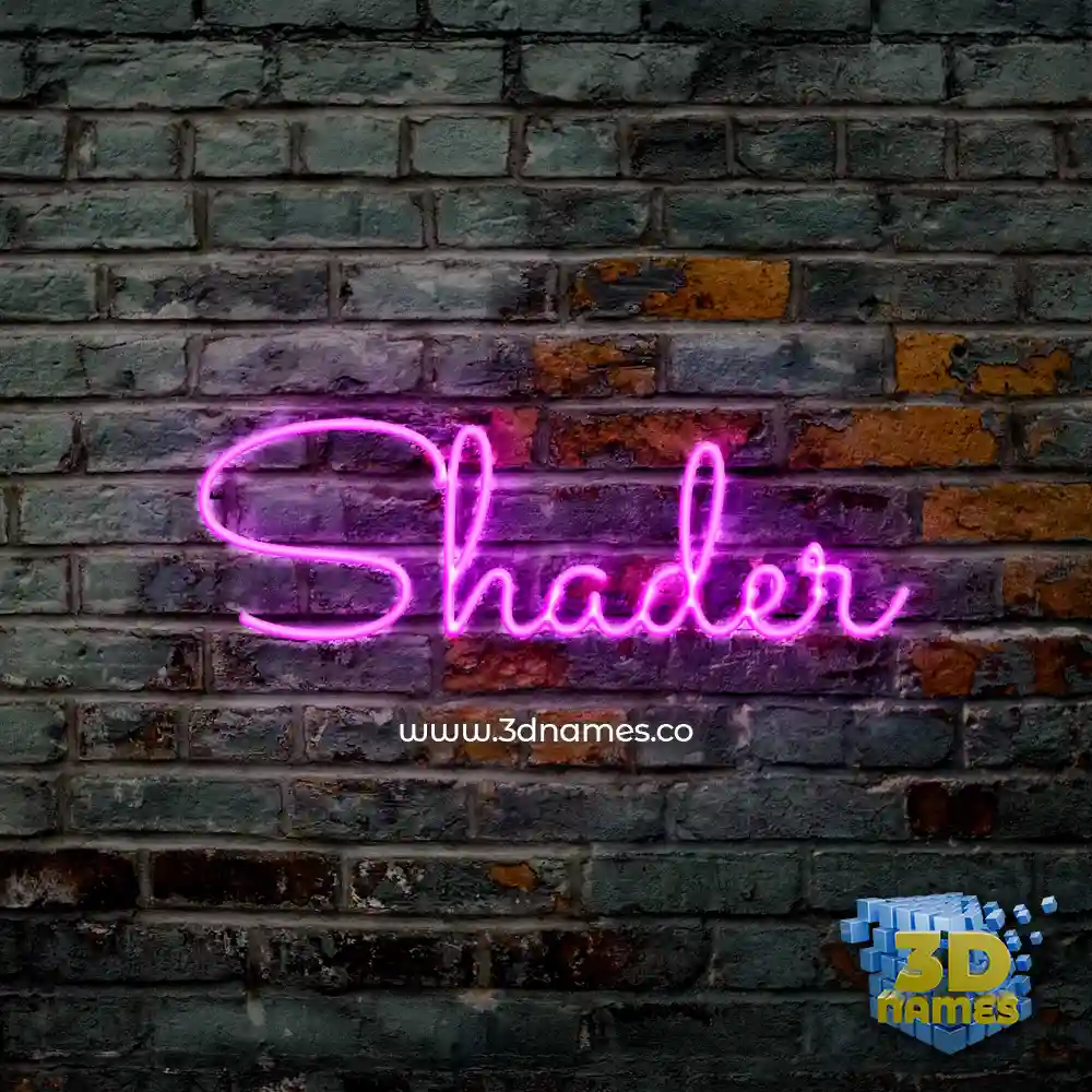 shader in Pink Neon style - 3D name wallpaper