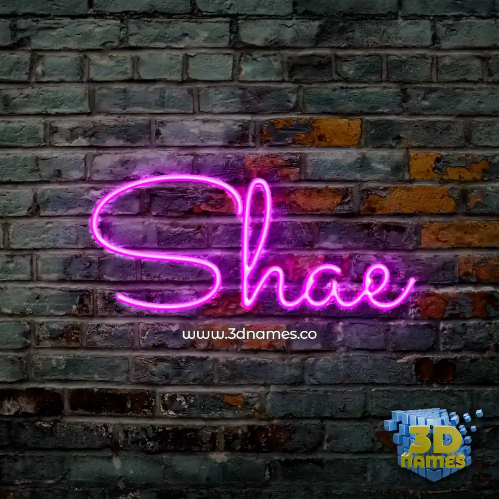 shae in Pink Neon style - 3D name wallpaper