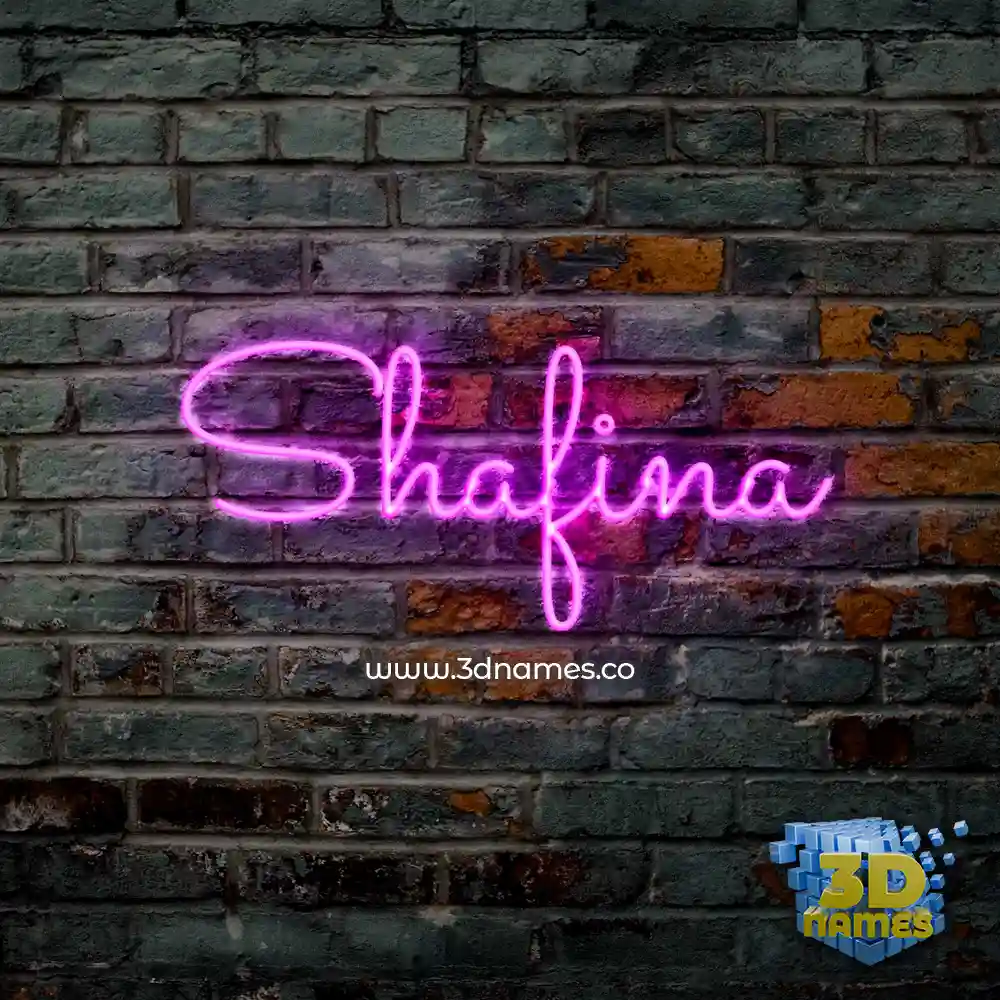 shafina in Pink Neon style - 3D name wallpaper