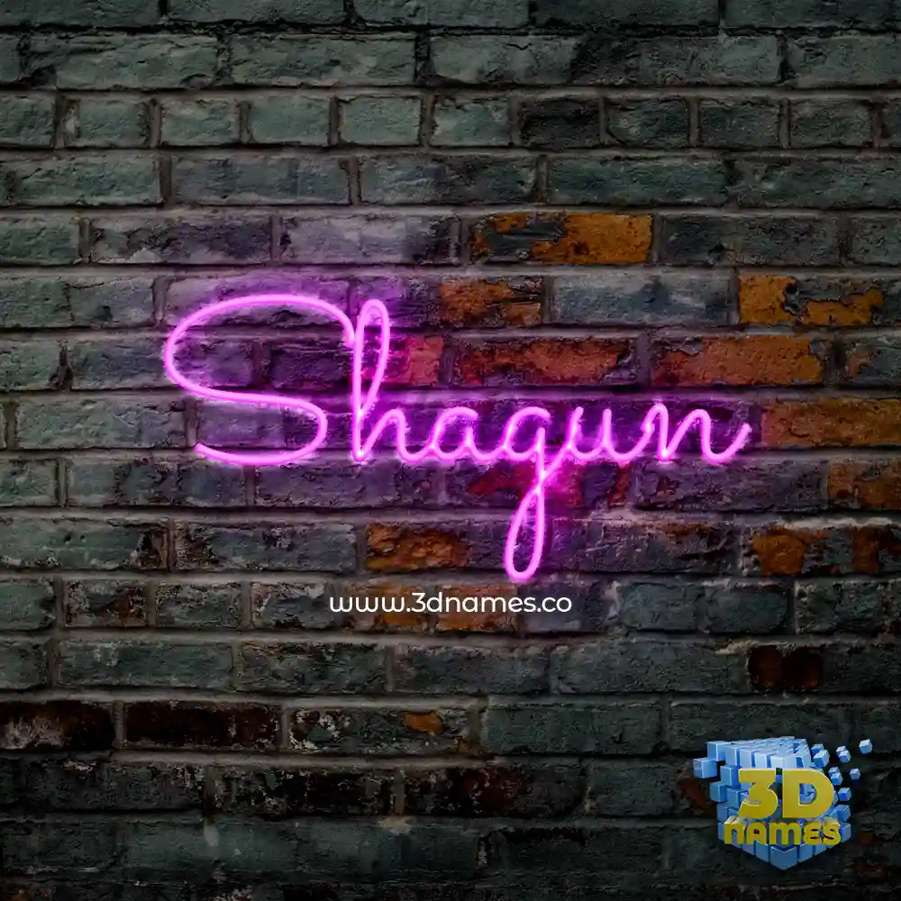 shagun in Pink Neon style - 3D name wallpaper