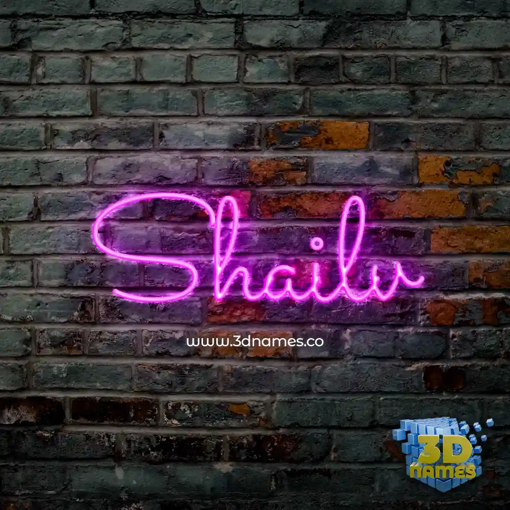 shailv in Pink Neon style - 3D name wallpaper