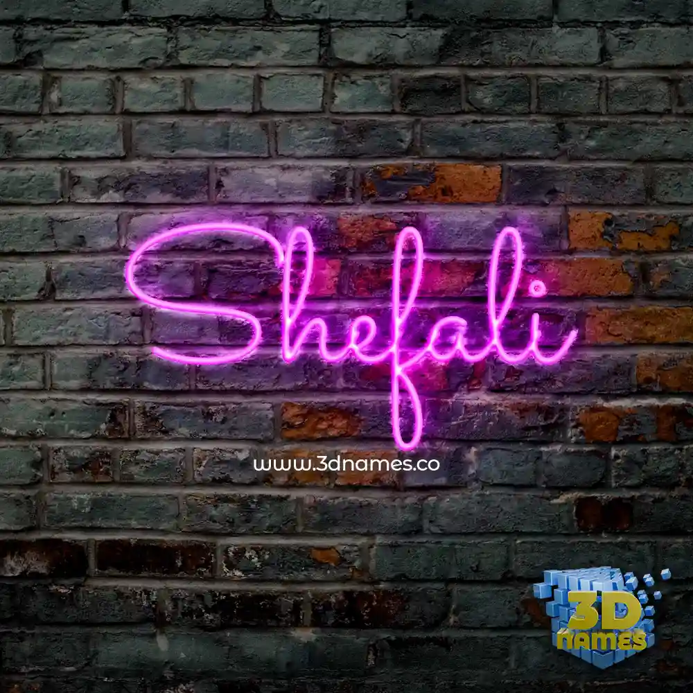 shefali in Pink Neon style - 3D name wallpaper