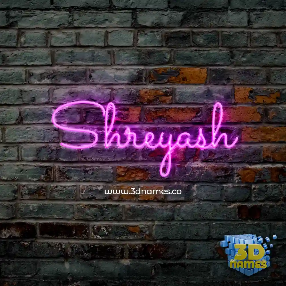 shreyash in Pink Neon style - 3D name wallpaper